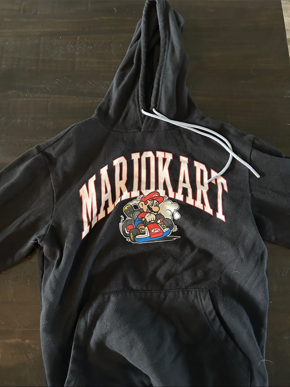 Mario Kart Black Kids Pullover Hoodie
